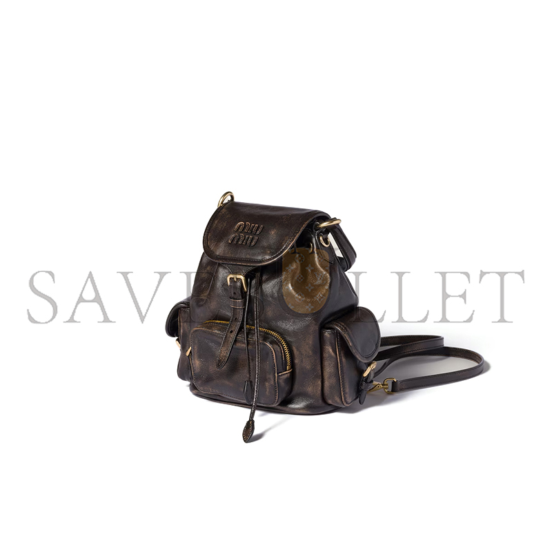 MIU MIU LEATHER BACKPACK 5BZ043 (22*18*11.5cm)